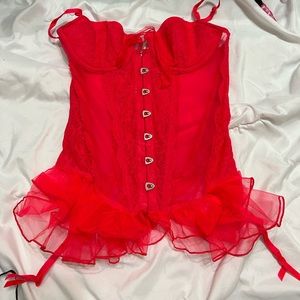 VS 34B red corset
